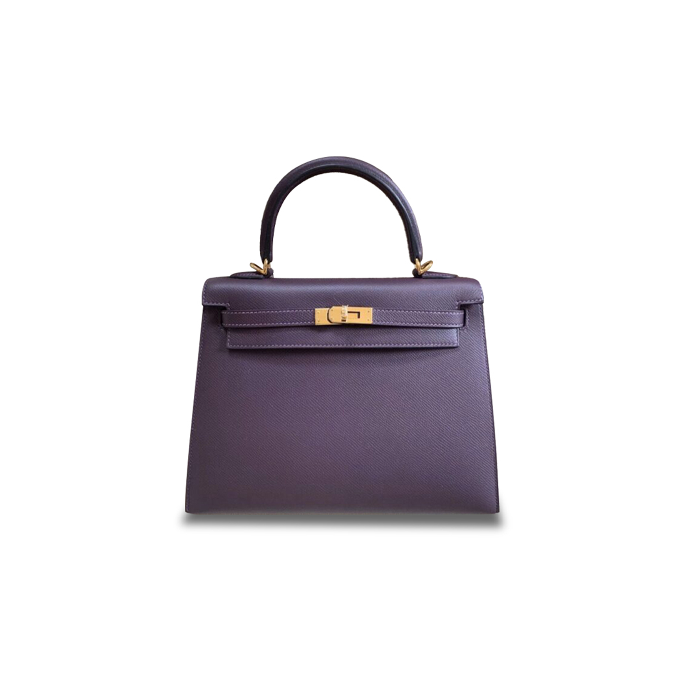 HERMÈS MASTER KELLY 25 RAISIN EPSOM GOLD HARDWARE (25*17*7cm)